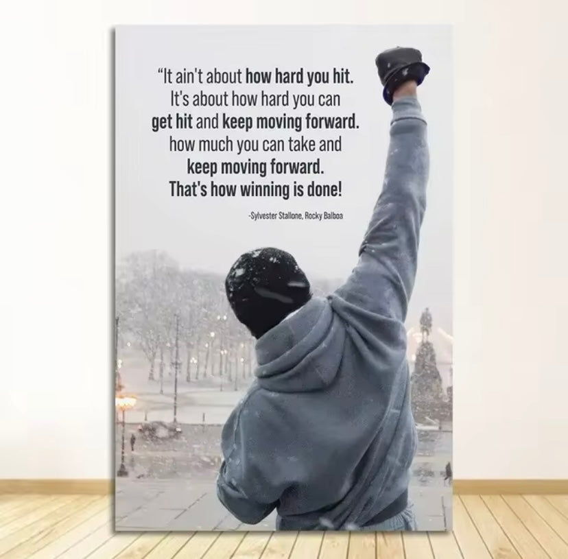 Rocky Balboa Boxing Motivational Canvas Print Collection