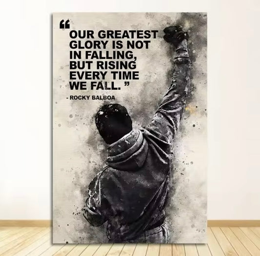 Rocky Balboa Boxing Motivational Canvas Print Collection