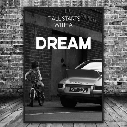 Luxury Super Cars Canvas Poster Motivational Quote